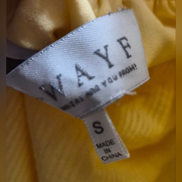 WAYFE Smock Top Midi Dress Yellow Size Small (2-4) - Picture 2 of 8